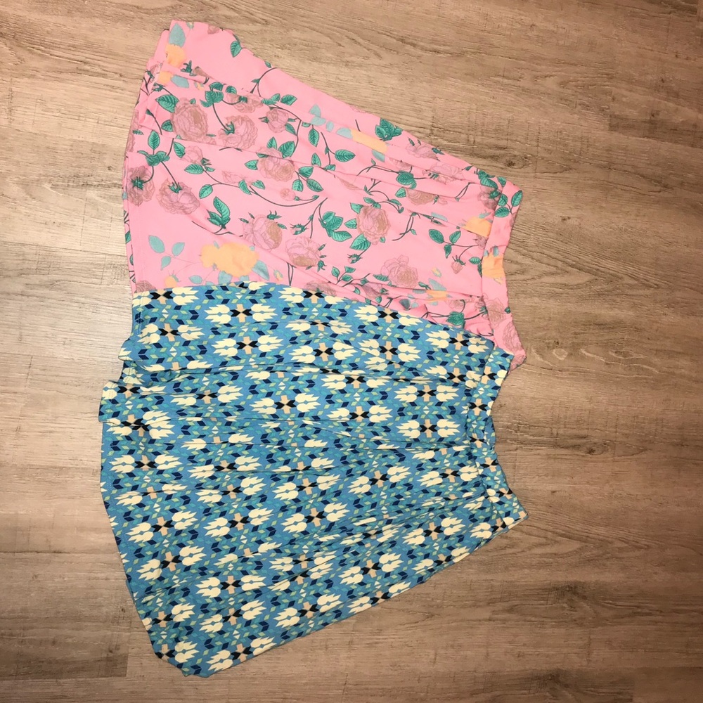2 nearly new lularoe “Madison” skirts